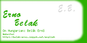 erno belak business card
