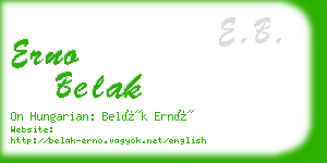 erno belak business card